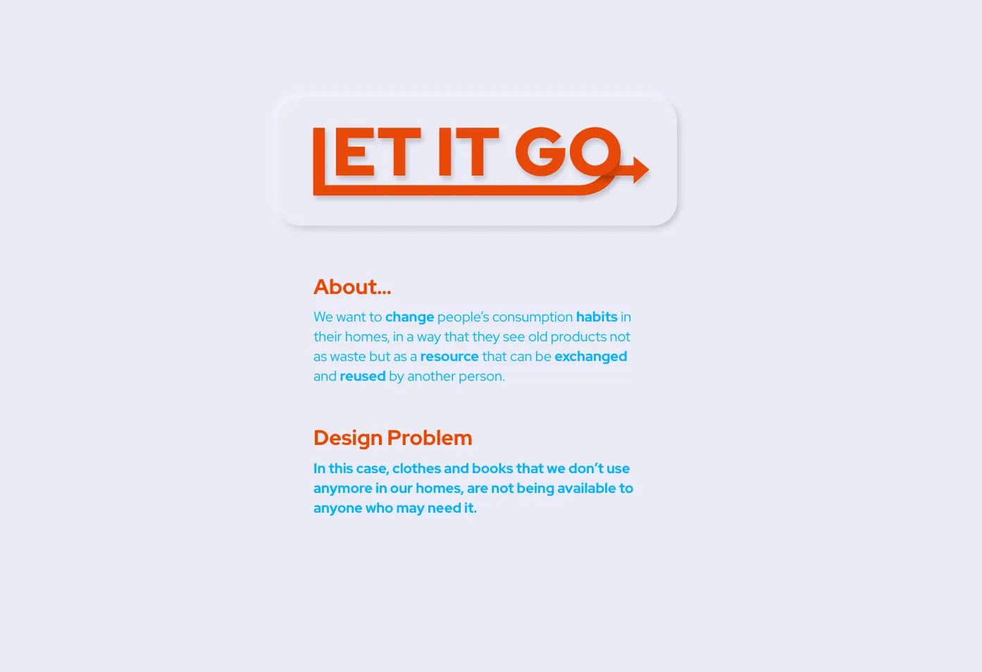 Let it go app ui/ux design