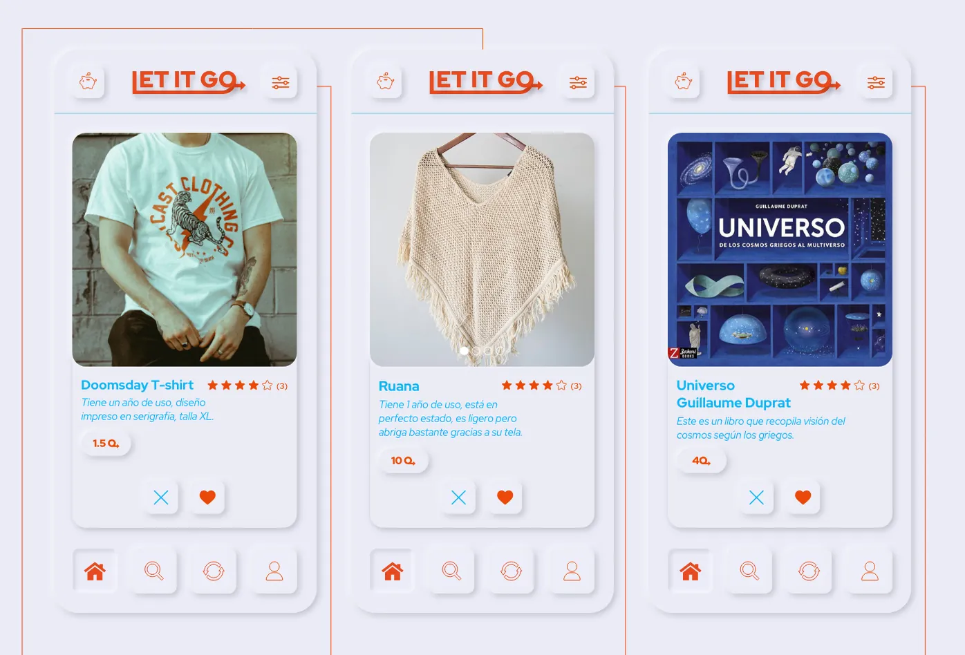 Let it go app UI/UX