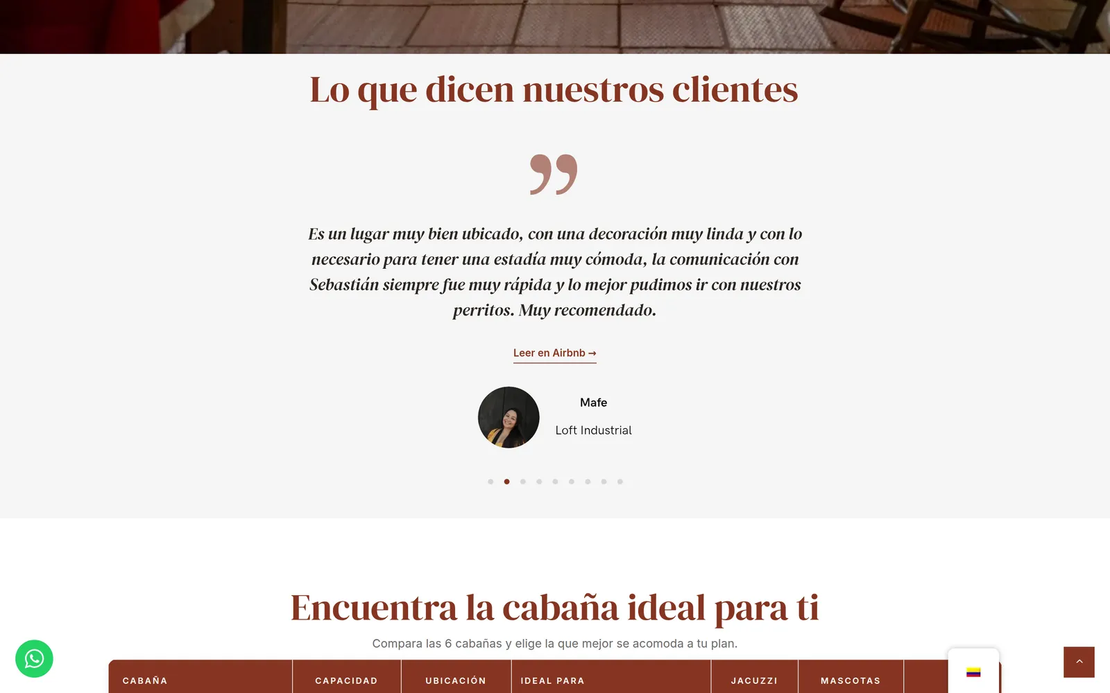 Guest reviews, each one linked to Airbnb