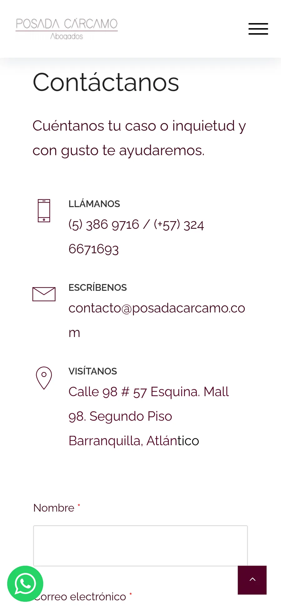 Contacto en el celular