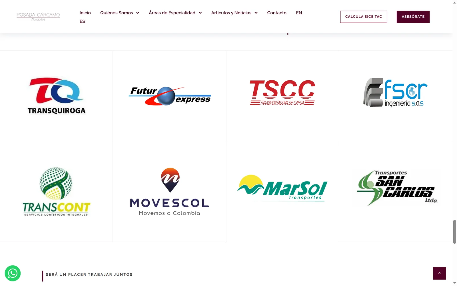 Logos de clientes: empresas de transporte