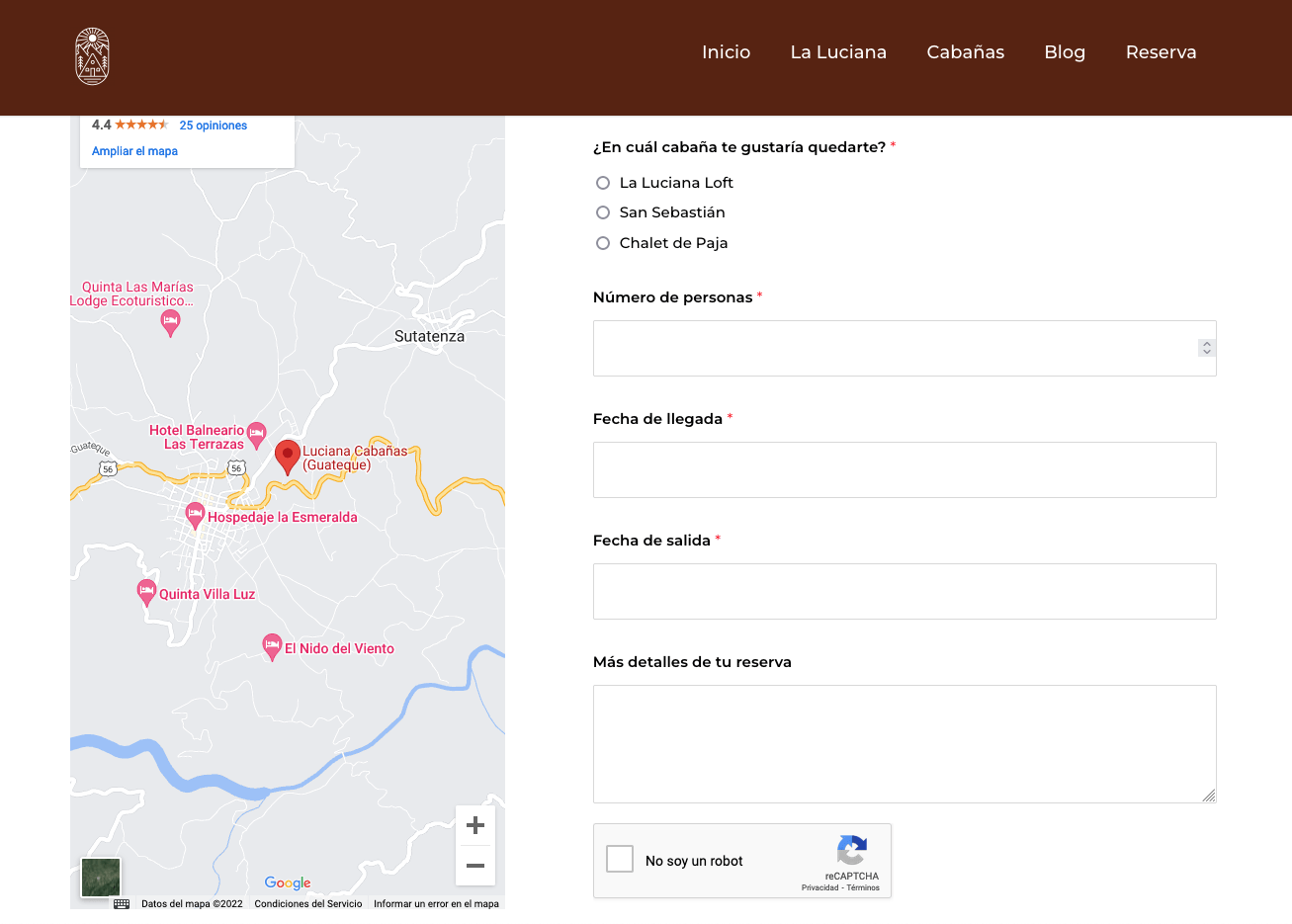 Luciana Cabañas Sitio Web - Mattriz